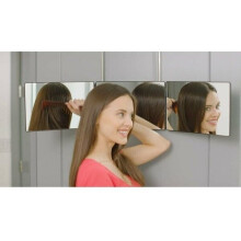 Espelho tríptico para ver seu reflexo de todos os lados - visto na TV