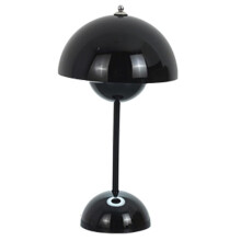 Luminária de mesa, luminária de mesa LED atraente, portátil para escola, preta