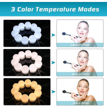 Iluminação de espelho LED, 10 luzes de espelho estilo Hollywood