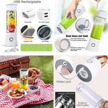 Cocktail Kannettava Blenderi Tehosekoitin Vohvelikone 480ml USB Ladattava Mehusekoitin Blender 100W