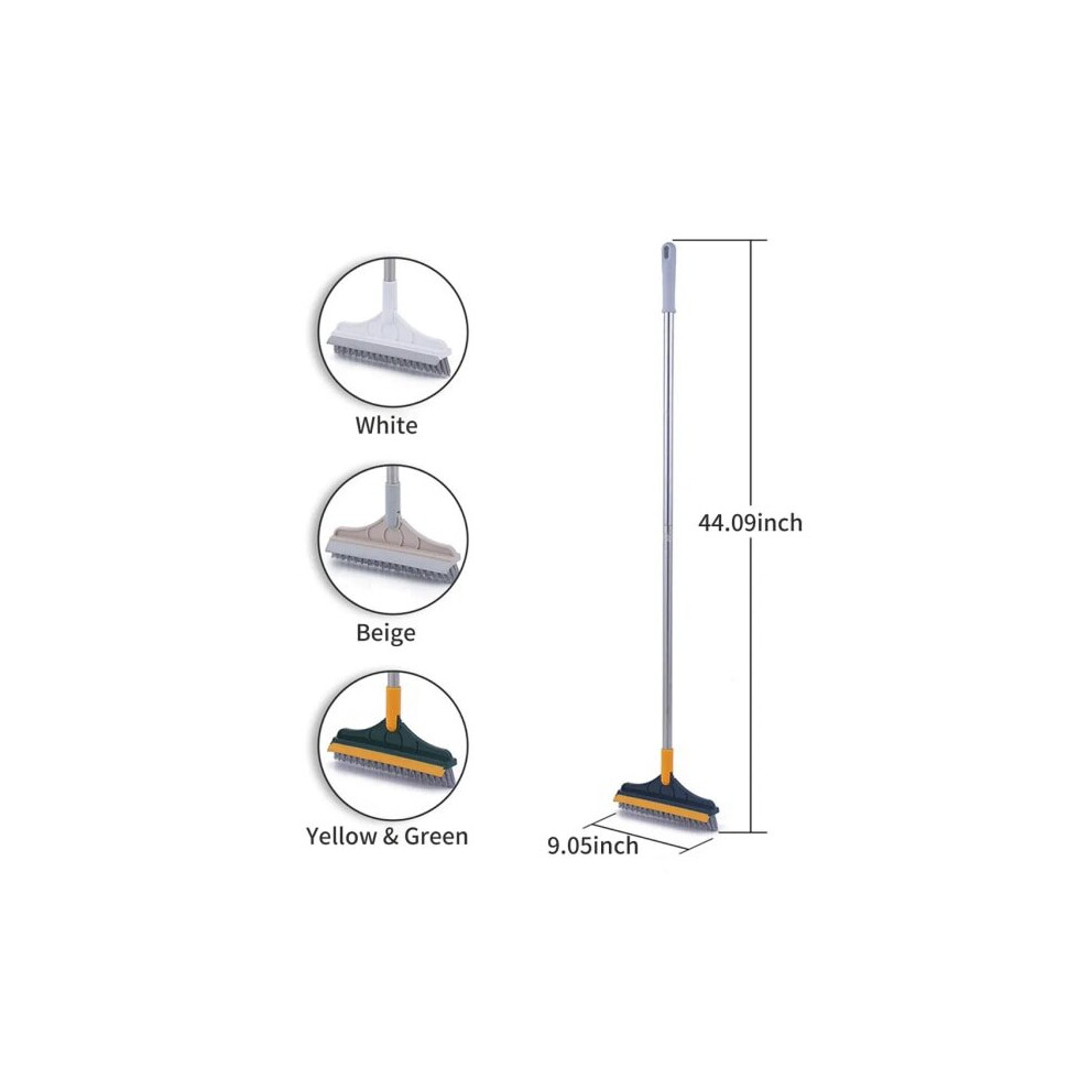 Aspirateur - Balai 1 Brosse à récurer pour sol avec grattoir à vitres Rotation à 120 degrés Long manche Nettoyage
