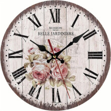 Orologio da parete digitale silenzioso con numeri romani, da 12 pollici, alimentato a batteria, al quarzo, rotondo,