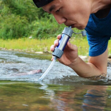 Filtro per acqua da esterno, sistema di filtraggio dell'acqua con cannuccia, purificatore d'acqua per la preparazione