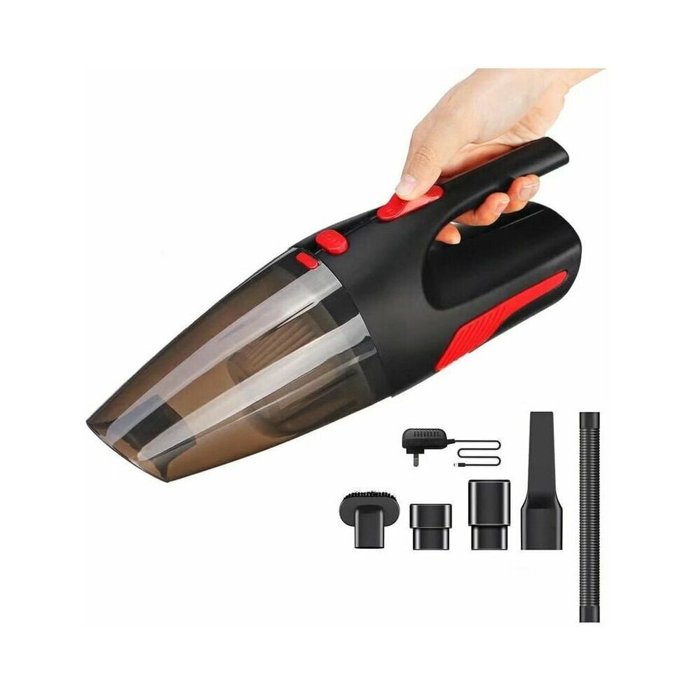 Aspirateur à main sans fil, rechargeable, pour voiture, 5 000 Pa, puissant, cyclonique, HEPA, 120 W, 2 200 mAh,