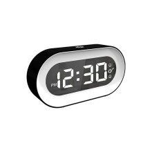 Sveglia digitale, luce e volume regolabili, sveglia notturna con doppio allarme, funzione snooze e spegnimento