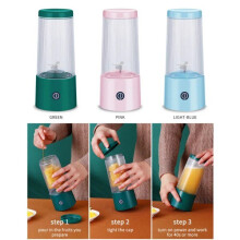 Cocktail-kannettava mikseri neljällä levyllä Juicer Cup 350ml Mixer Irrotettava kuppi USB-ladattava