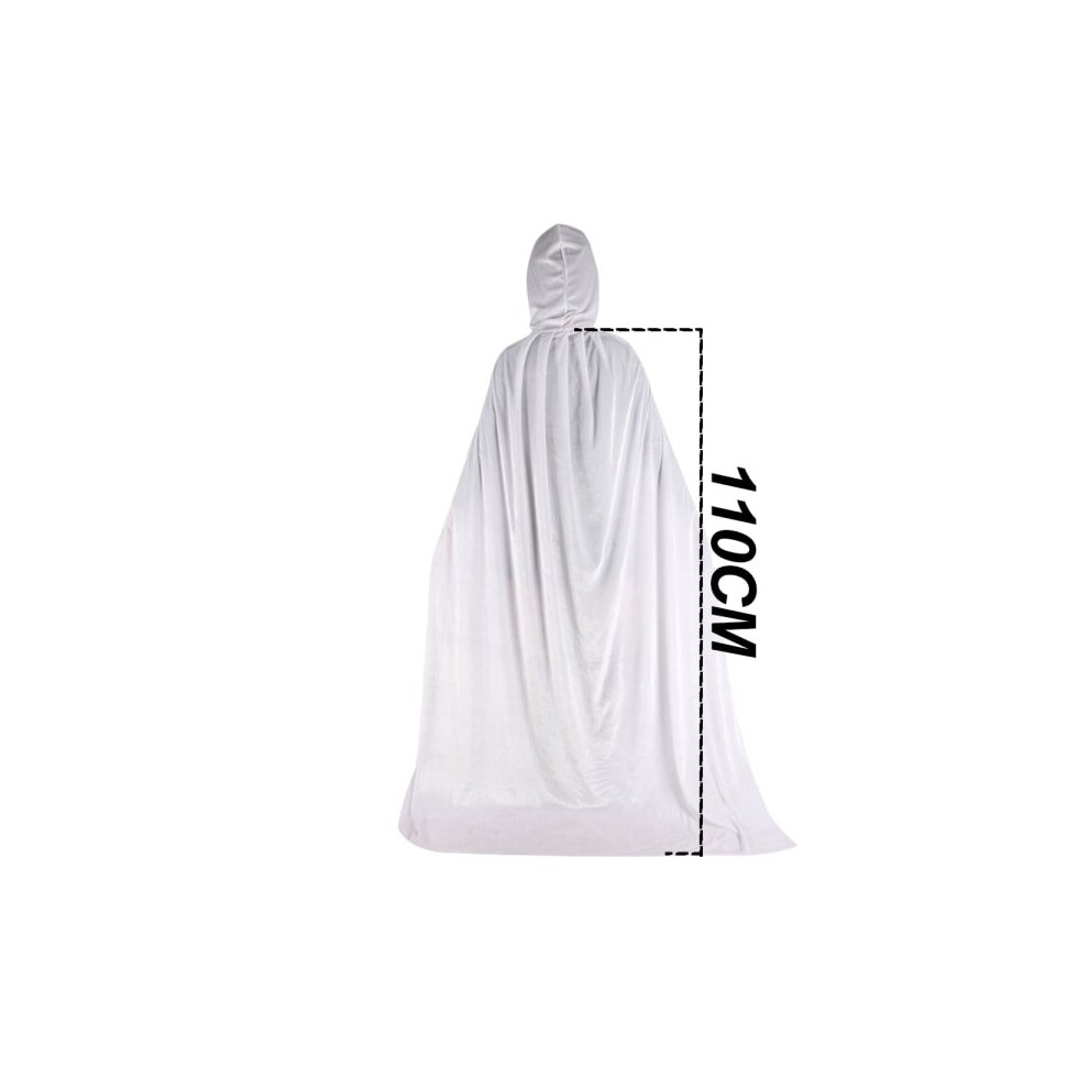 Tuta Unisex Con Cappuccio Lungo Tutta La Lunghezza Bianco Bianco 110Cm