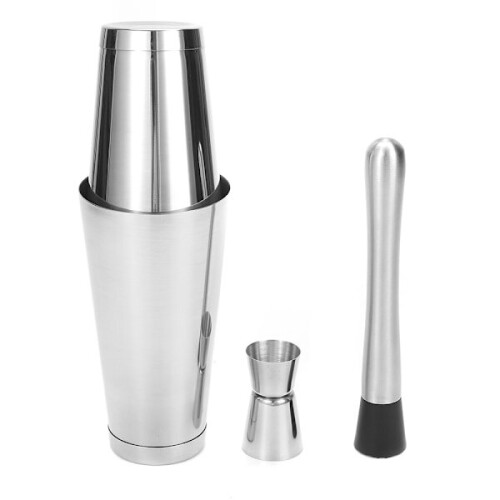 Ensemble de shakers à cocktail en acier inoxydable, 800+600 ml