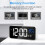 Despertador, relógio digital com visor de temperatura, soneca 1
