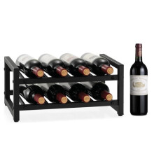 Cantinetta portabottiglie COSTWAY in metallo per 8 bottiglie / portabottiglie, superficie in acciaio inox, portabottiglie