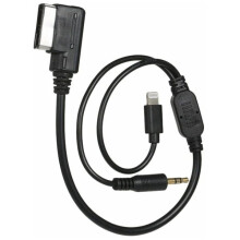 3.5mm AUX Interface Adapter Line Fit Audi VW MDI AMI MMI iPad iPhone 5 6S