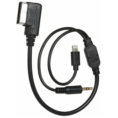 3.5mm AUX Interface Adapter Line Fit Audi VW MDI AMI MMI iPad iPhone 5 6S