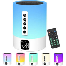 Sveglia, altoparlante Bluetooth, lampada da letto con macchina per rumore bianco, altoparlante Bluetooth multifunzionale