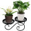 scale a forma di fiore in ferro nero 2 ripiani Balcone Patio 1