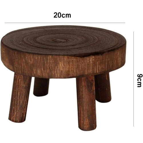 JINGHANGER Lot De 2 Supports Roulants En Bois Pour Plantes - Diamètre 30 Cm - Intérieur & Extérieur