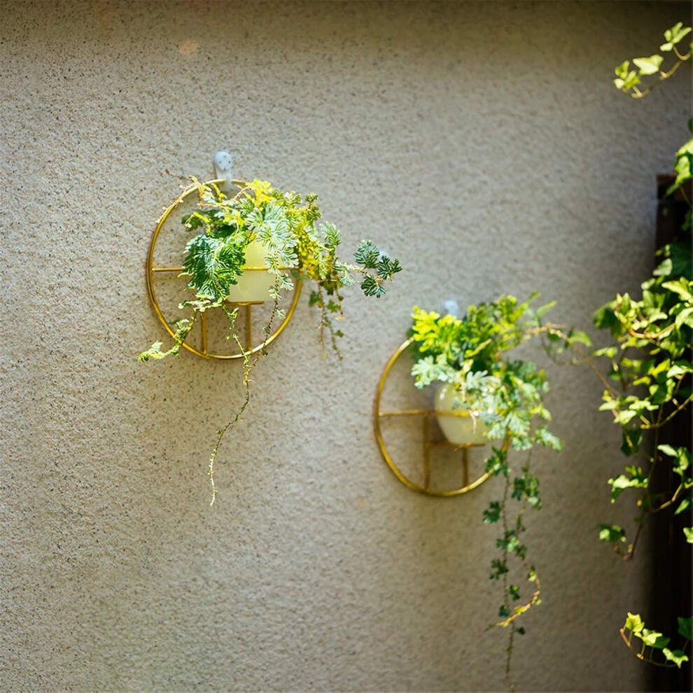 Lot de 2 jardinières murales géométriques en céramique blanche
