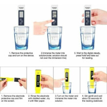 Testador de pH para piscina, medidor eletrônico de pH 4 em 1, medidor de qualidade da água TDS e testador