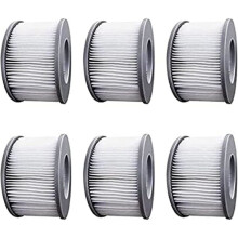 Pacote com 6 filtros para banheiras de hidromassagem infláveis, versão atualizada, bomba de cartucho