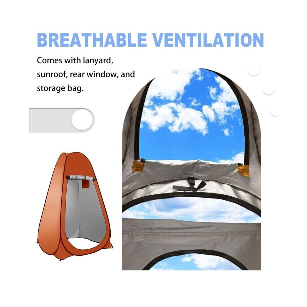Tente de confidentialité portable Barnum pour douche extérieure (orange)