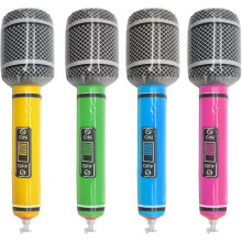 Microfone inflável, 4 peças. Instrumentos musicais infláveis, brinquedos, microfones para crianças (cores