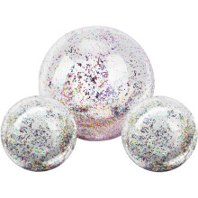Bola de praia inflável (pacote com 3) Bola de praia gigante com glitter para o verão