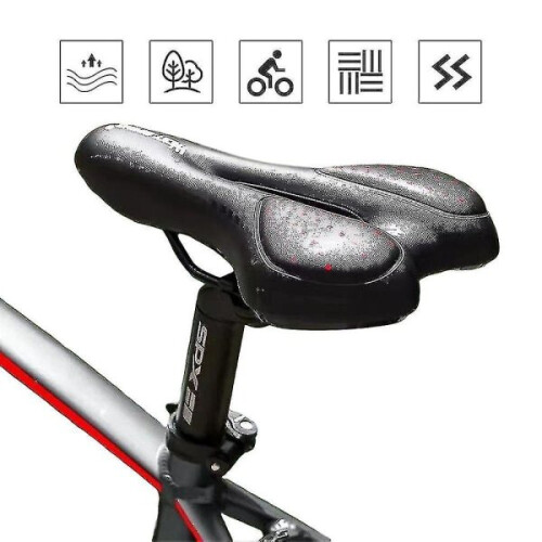 Assento de selim de gel macio para bicicleta verde