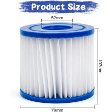 4 Pack Type VI Spa Filters VI -suodatinpatruuna Bestway Lay-Z-Spa Type VI Spa Filtereille