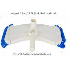 Escova de aspirador de piscina com cabo Escova de aspirador de piscina flexível Escova de aspirador