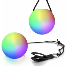 Bola de Poi LED com luz giratória e brinquedo Rave (conjunto de 2) Bolas de Poi que mudam de cor