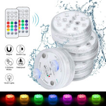 Kits de luces LED sumergibles, IP68, impermeables, 16 RGB, iluminación para piscinas