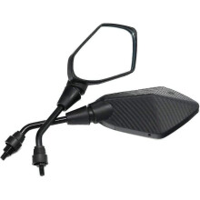 Lmodri 2 peças/par Espelhos retrovisores para motocicleta, scooter, e-bike, quad, espelhos retrovisores,