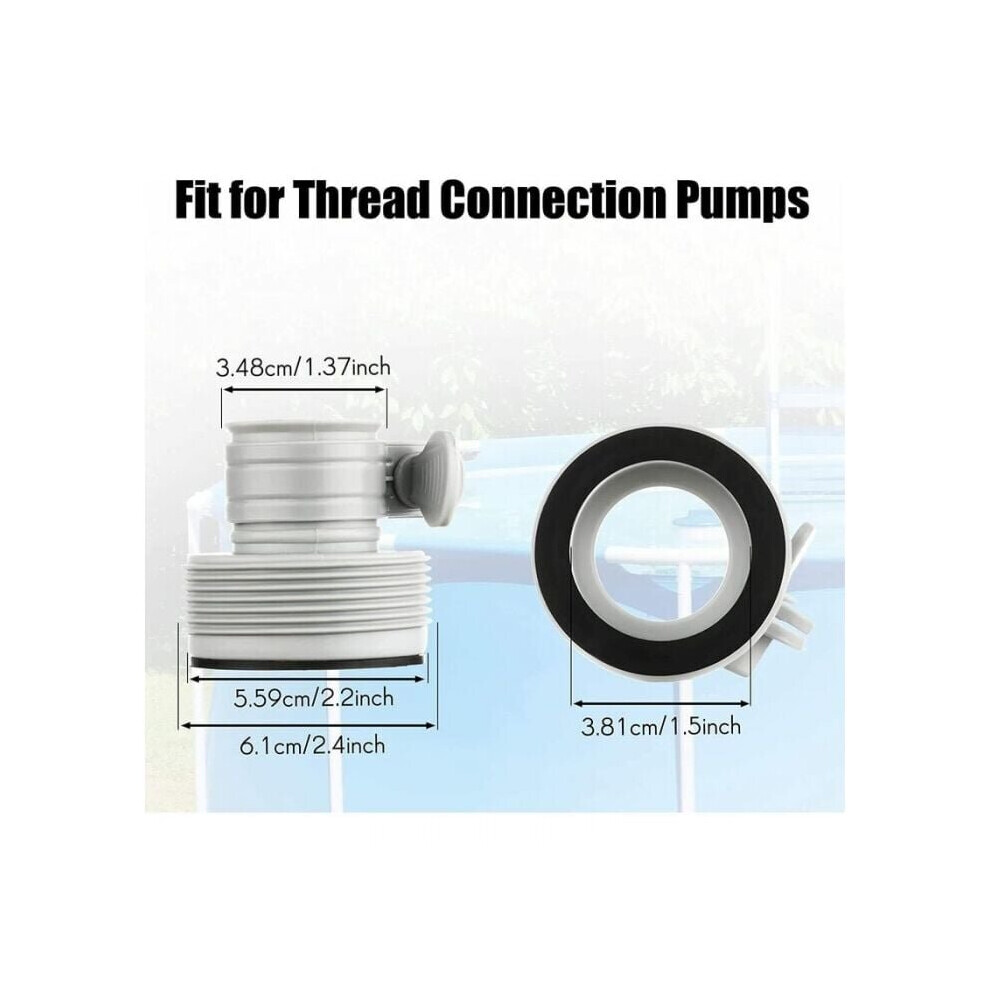 Adaptateur de tuyau de piscine, 2 pièces, tuyau de remplacement, filtre, pompe, connecteurs de tuyau