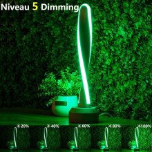 Luminária noturna com mudança de cor RGB, moderna, criativa, LED, regulável, mesa de cabeceira, USB,