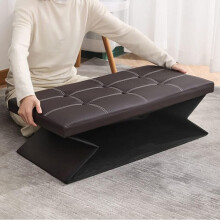 Pouf, sgabello, contenitore, poggiapiedi, cubo. Seduta pieghevole e multifunzionale 38x38x38 cm. Nero.