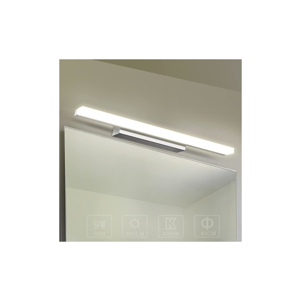 Éclairage miroir LED 8 W applique murale de salle de bain blanc neutre 4000 K éclairage de salle de bain moderne