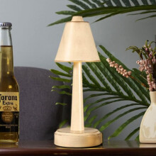Luminária de mesa LED sem fio recarregável, luz de cabeceira LED regulável com controle de toque, luminária
