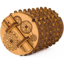 Scatola puzzle 3D in legno con codice segreto - Cryptex - Salvadanaio - Puzzle 3D per adulti - Piccola scatola