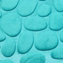 Set di 2 tappetini da bagno antiscivolo e lavabili, tappetino da bagno e tappetino da WC 80 x 50 cm Aqua