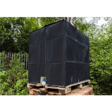 IBC säiliön kansi pressu 120 x 100 x 116 cm 1000 l - korkeatiheyspolyeteenimateriaalia, musta, suojakansi