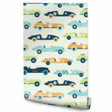 Lastenhuoneen tapetti kilpa-autot