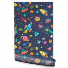 Lasten tapetti COSMOS Planets Rockets Meteorites