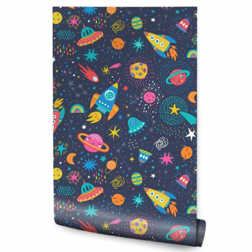 Lasten tapetti COSMOS Planets Rockets Meteorites