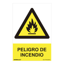 Teline akryylituotteille Normaluz Peligro de incendio PVC (30 x 40 cm)