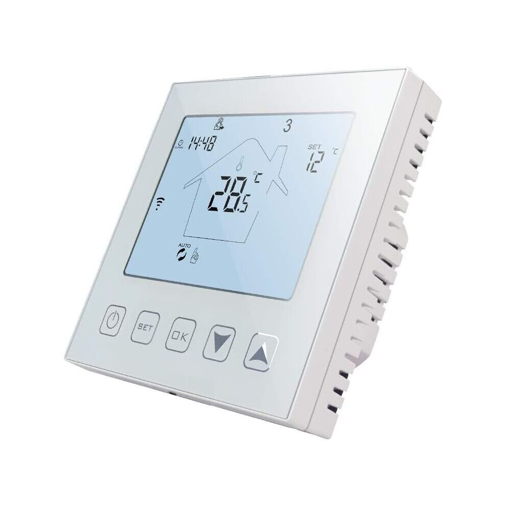 Thermostat connecté WiFi chauffage au sol électrique 16A avec sonde compatible Alexa Thermostat d'ambiance programmable