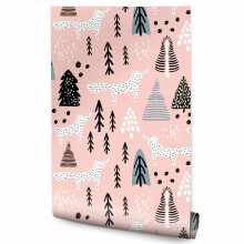 Lasten tapetti LISKI Trees skandinaaviseen tyyliin