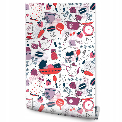 Papel de parede na cozinha Doces Frutas Vegetais