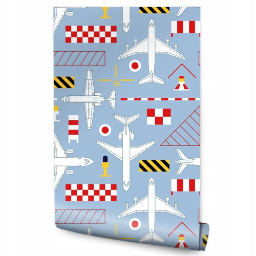 Papel de parede Juventude Esboço moderno de aviões e placas
