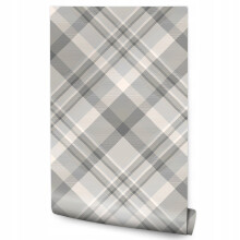 Fleece-tapetti Moderni ruudullinen kuvio makuuhuoneeseen