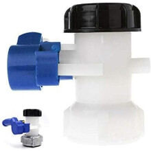 Valvola a farfalla ND50 per serbatoio dell'acqua IBC con dado galleggiante in lega di alluminio da 75 mm S60x6