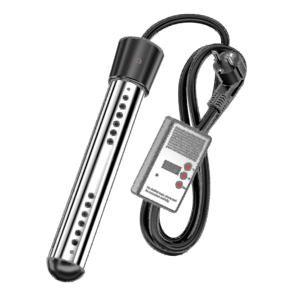 Chauffe-eau électrique à immersion 3000 W avec minuterie intelligente pour un chauffage rapide (EU2500 W) Noir